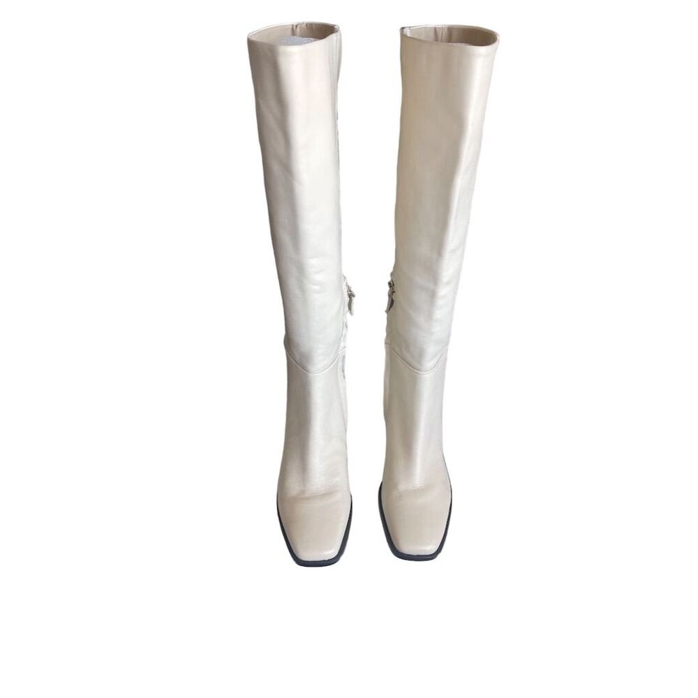 Sam Edelman Cream Over-the-Knee Leather Boots